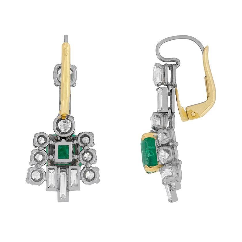 These beautifully crafted earrings feature Emeralds as the main gemstones and they have a combined weight of 4.00 carat. We have also had them certified as natural Emeralds which have moderate clarity enhancement. They are Colombian and have been