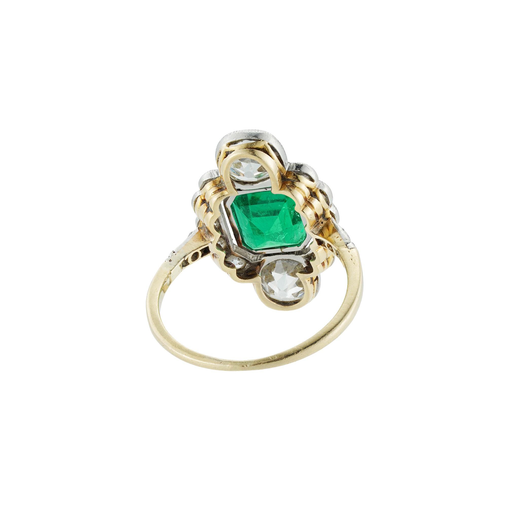 art deco emerald rings