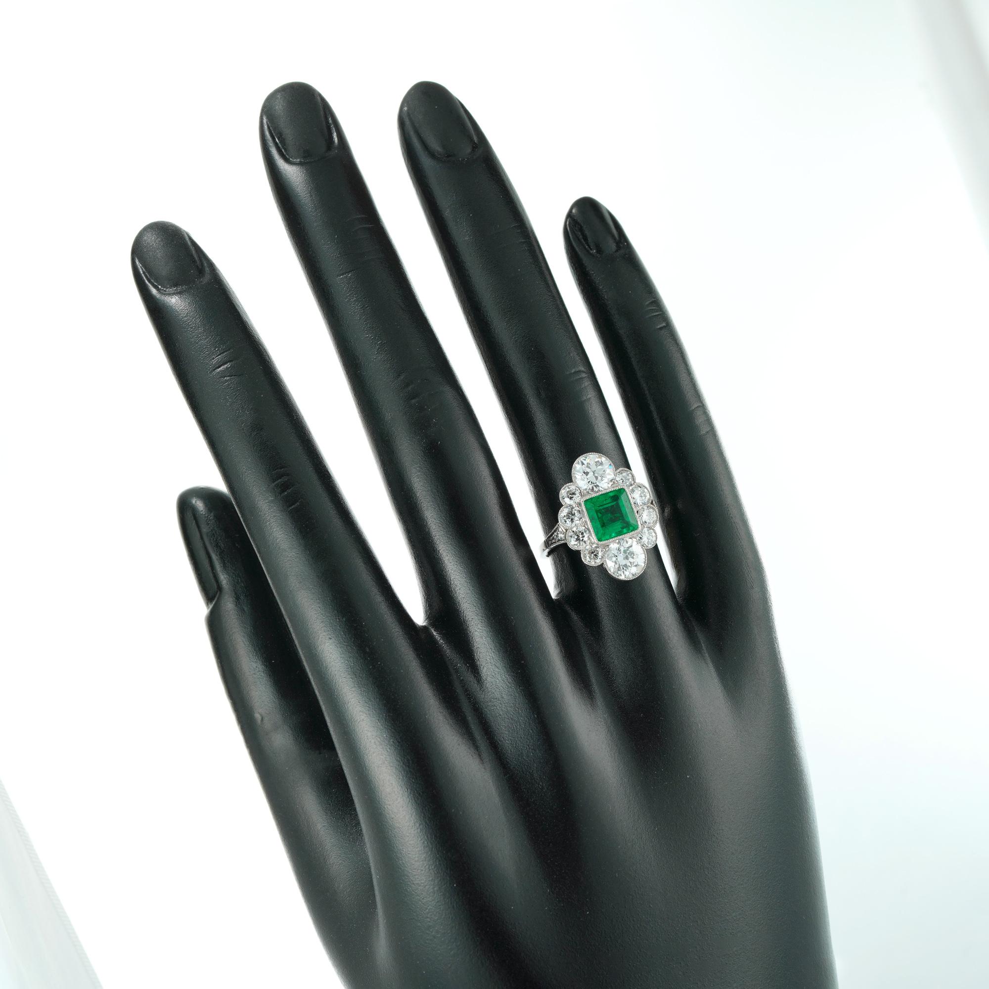 art deco emerald engagement rings