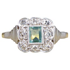 Art Deco Emerald and Diamond Ring in 18ct White and Yellow Gold Art Deco Emerald and Diamond Ring in 18ct White and Yellow Gold