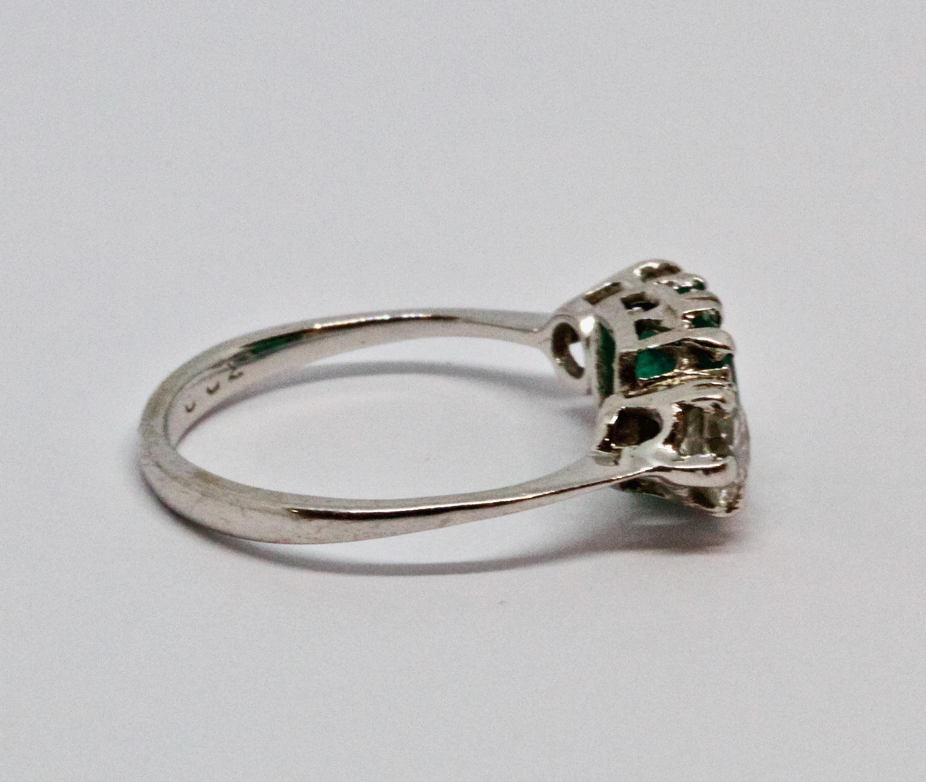 art deco emerald and diamond ring