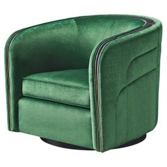 Smaragd-Sessel im Art-déco-Stil