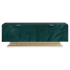 Art Deco Smaragd Kabinett