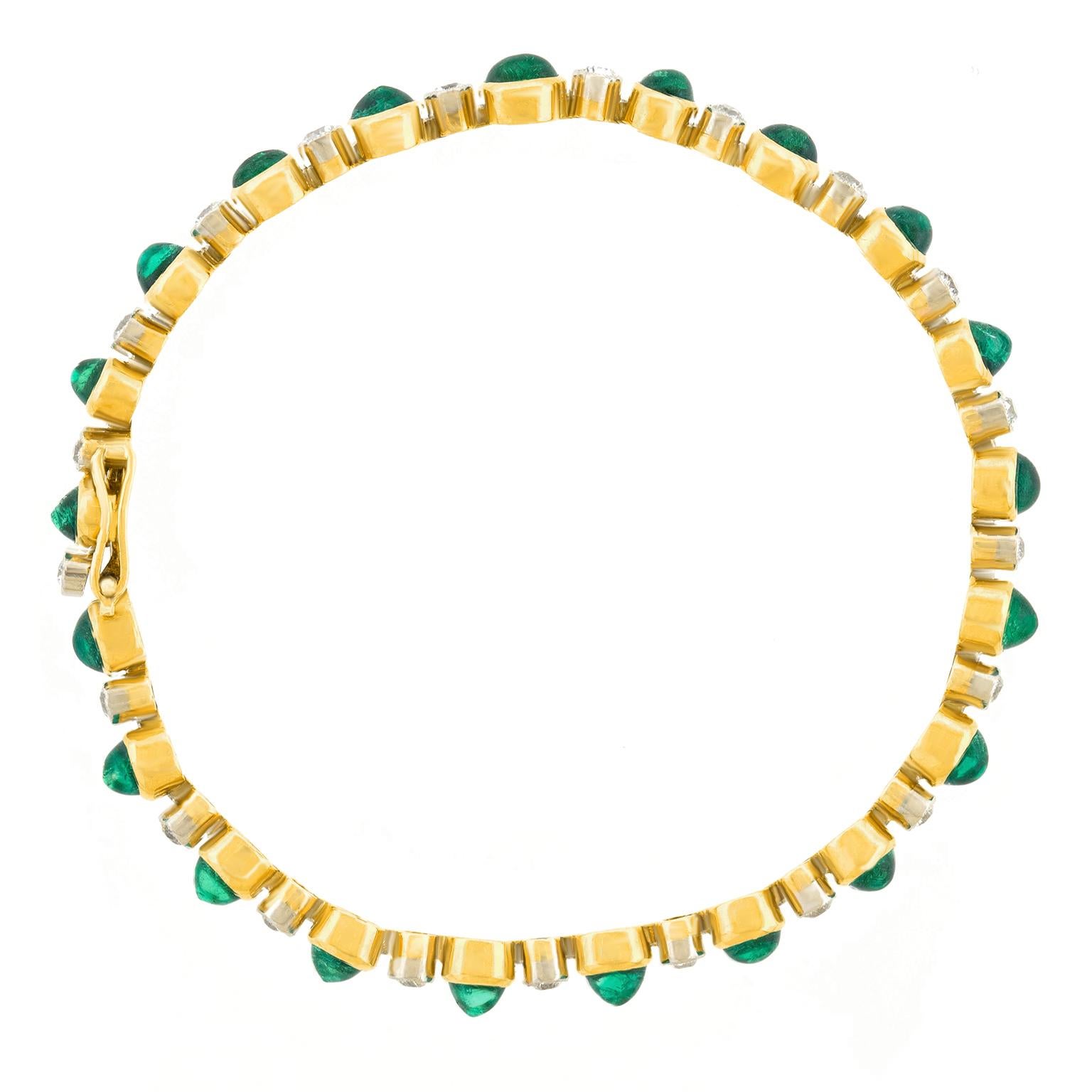 Art Deco Smaragd & Diamant-Armband 2