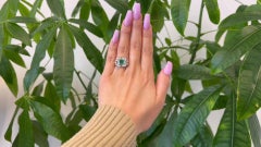 Art Deco Emerald Diamond Platinum Cocktail Ring