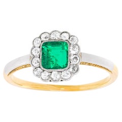 Art Deco Emerald & Diamond Ring