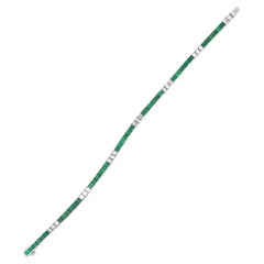 Art Deco Emerald & Diamond Tennis Bracelet
