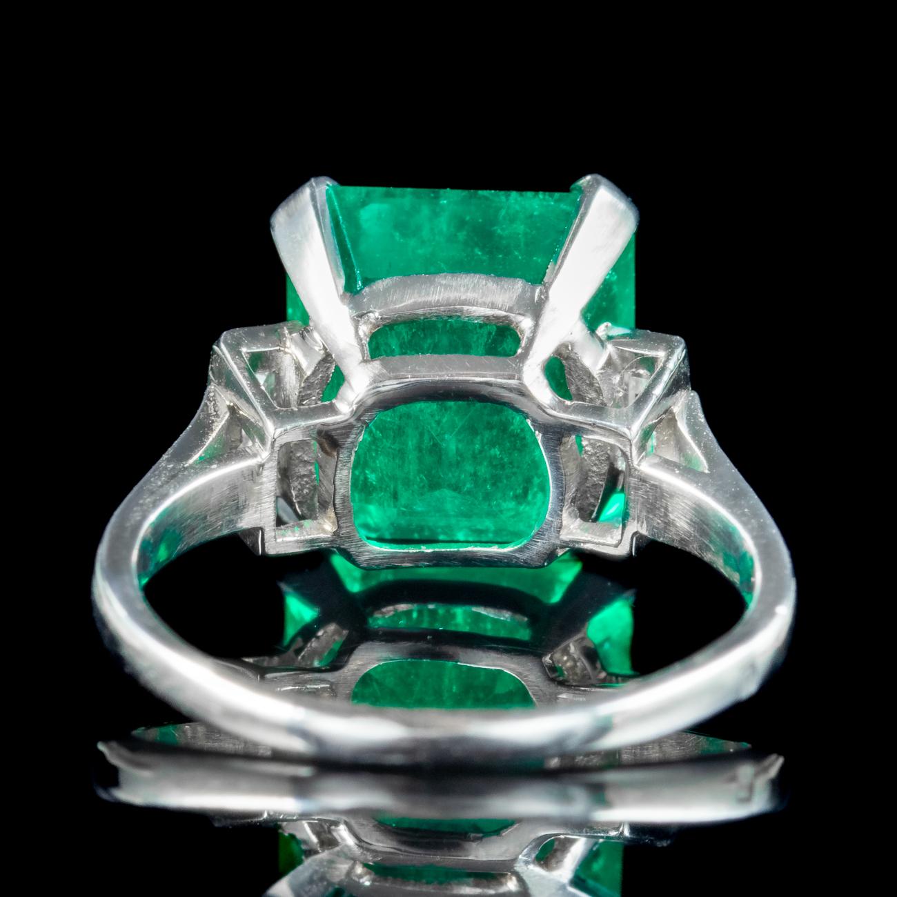 antique emerald trilogy ring