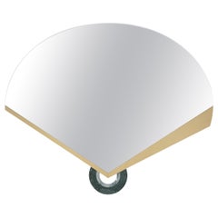 Specchio da parete Art Deco Emille, marmo, ottone, fatto a mano in Portogallo da Greenapple
