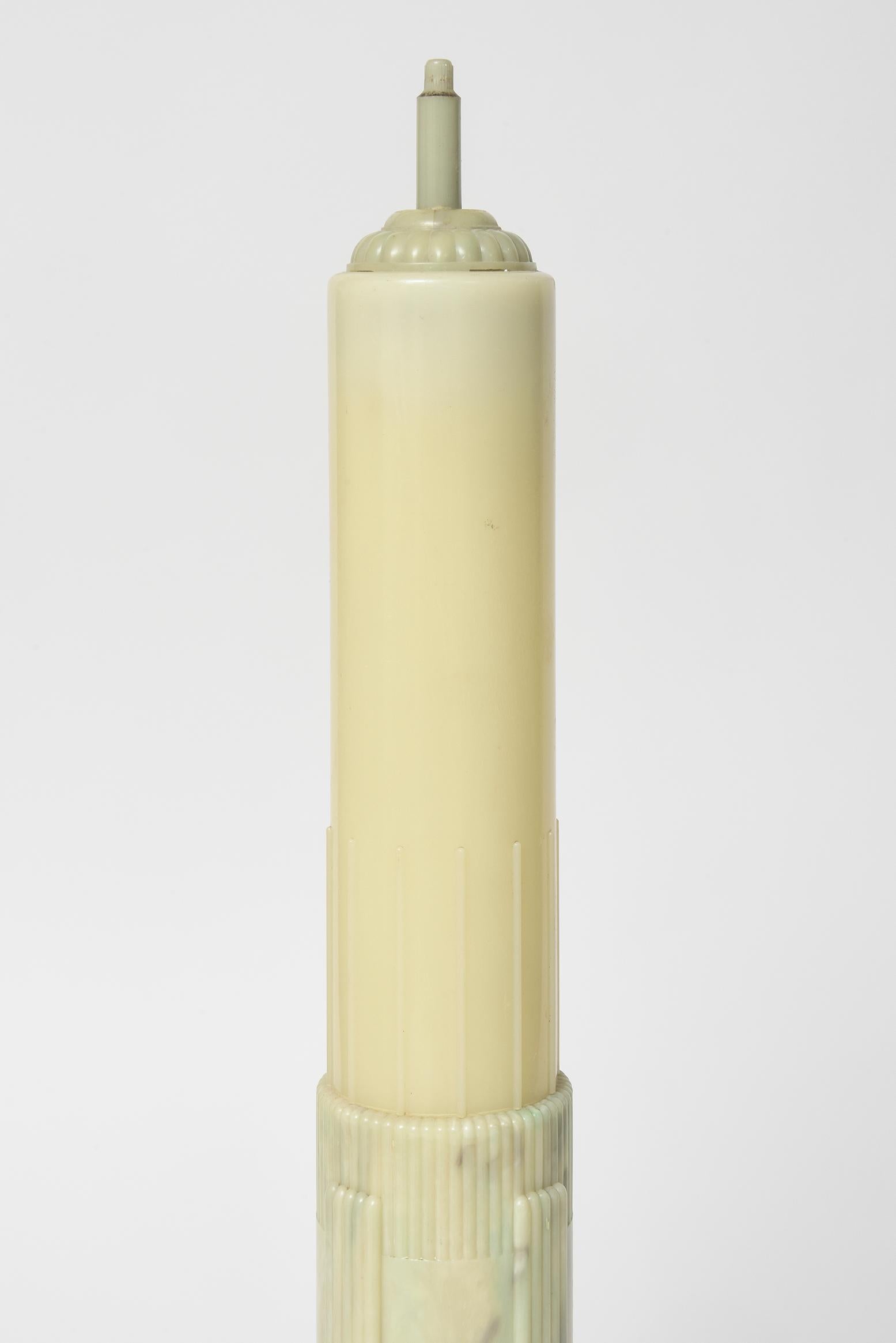 American Art Deco Empire State Building Florescent Table Lamp For Sale