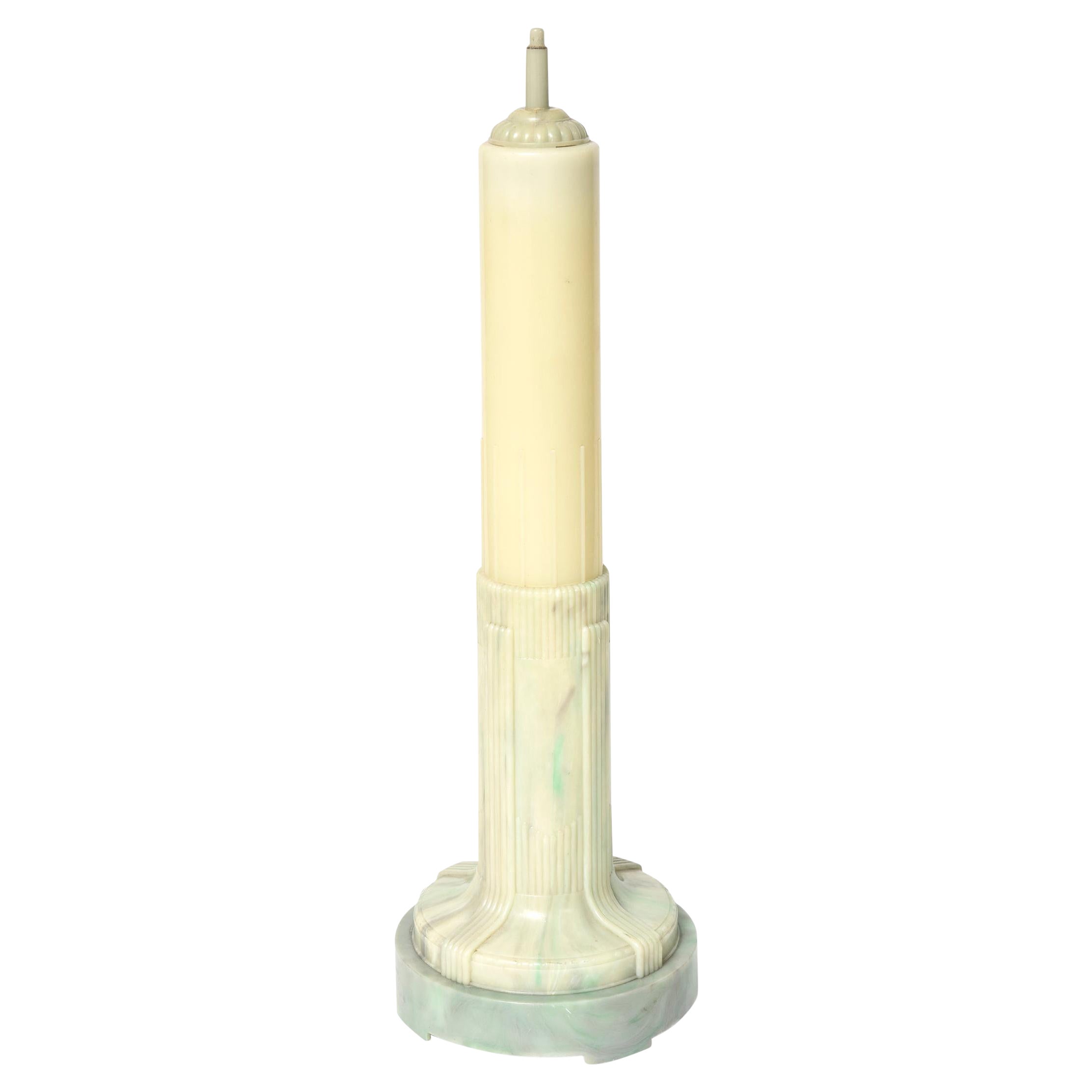 Art Deco Empire State Building Florescent Table Lamp For Sale