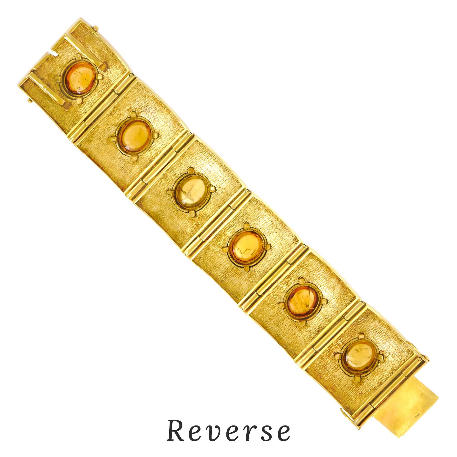 Bracciale Art Deco con smalto e citrino in vendita 2