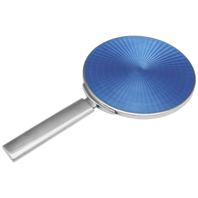 Art Deco Enamel and Sterling Silver Hand Mirror by David Anderson Norway at 1stDibs david