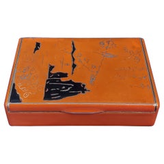 Art Deco Enamel Asian Motif Vanity Case by Lacloche Freres