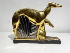 Emaille-Keramik im Art déco-Stil von/signiert "Dcoux" & "France - 195 - Fontinelle Edition"