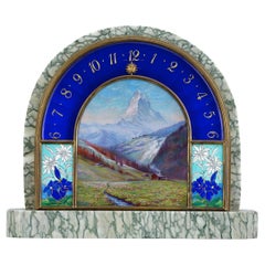 Art Deco Enamel Clock by Grogan Company