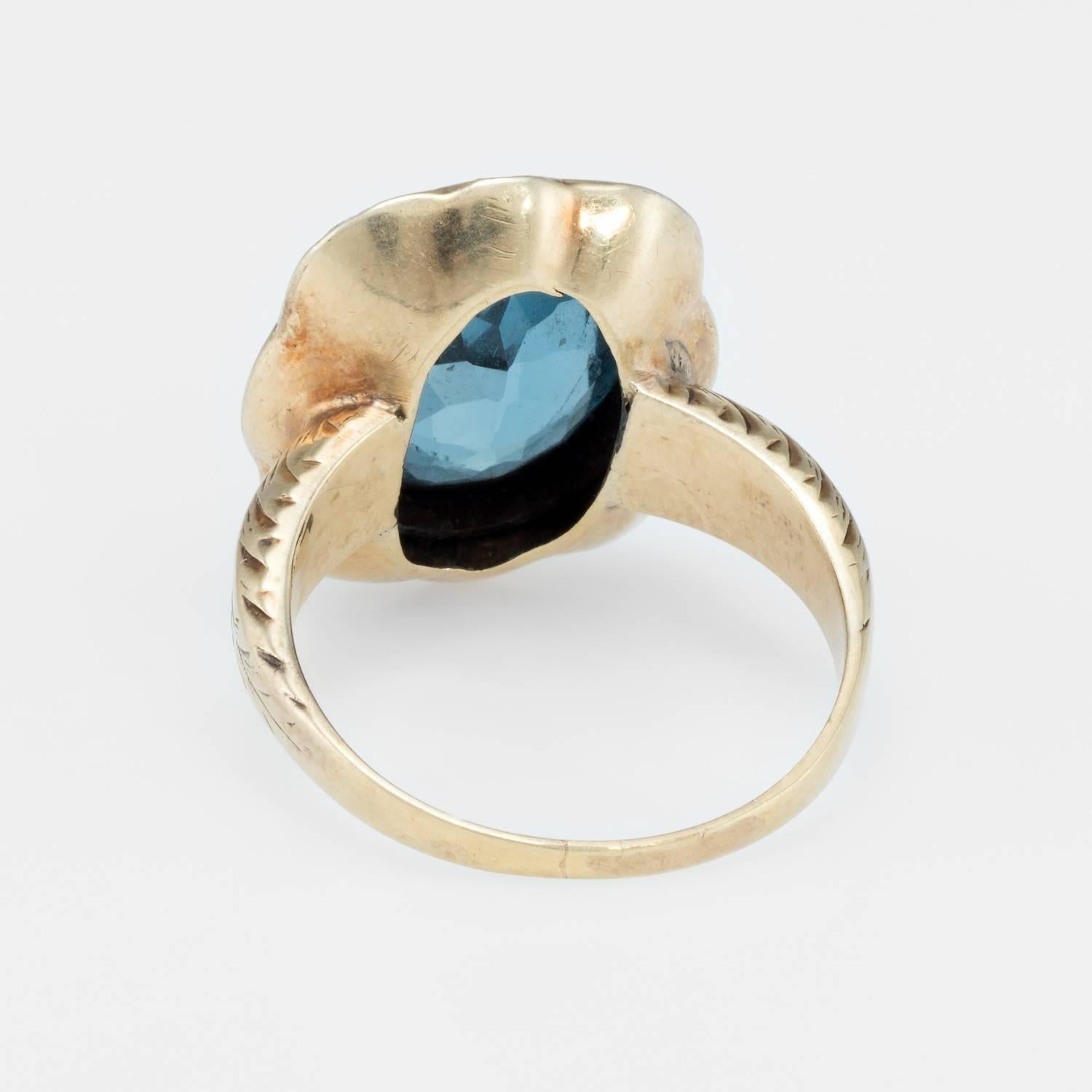 Women's Art Deco Enamel Cocktail Ring 