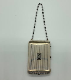 Art Deco Enamel and Diamond Cigarette Case