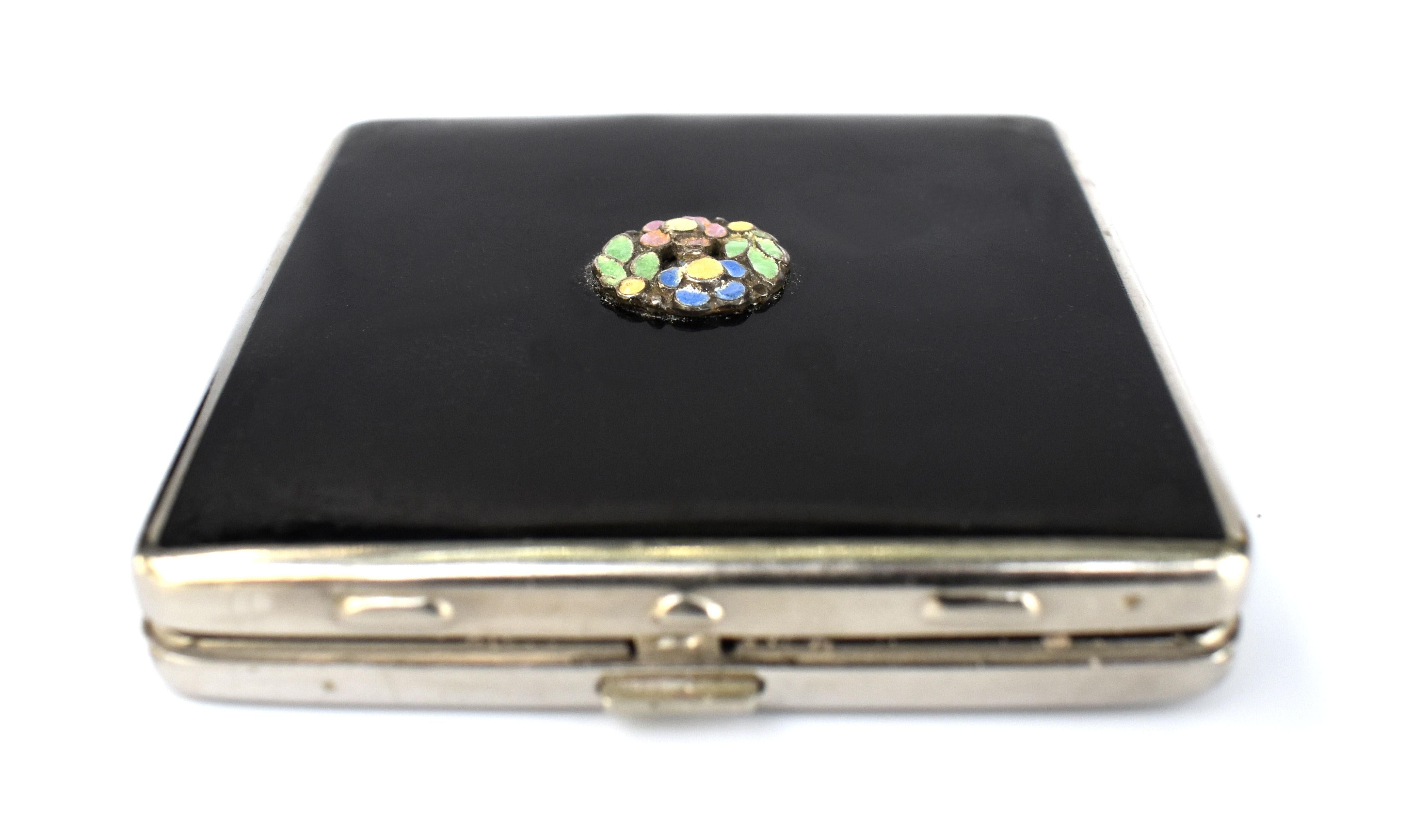 art deco powder compact