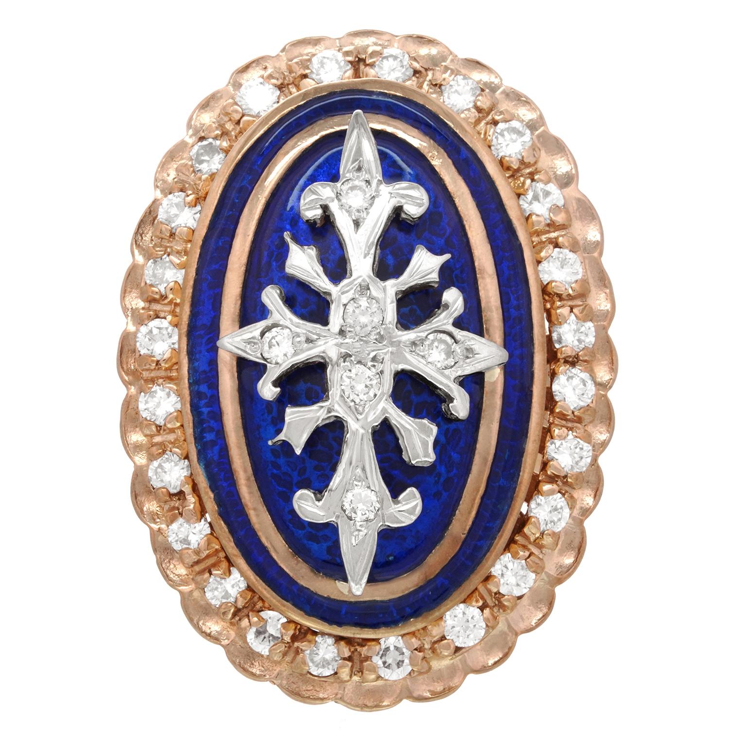 Art Deco Enamel Ring For Sale 6
