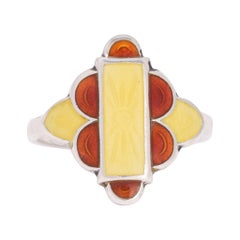 Art Deco Enamel Sun Ring Art Deco Enamel Sun Ring