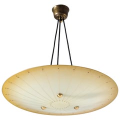 Art Deco Enameled Glass Suspension Light, 1940s