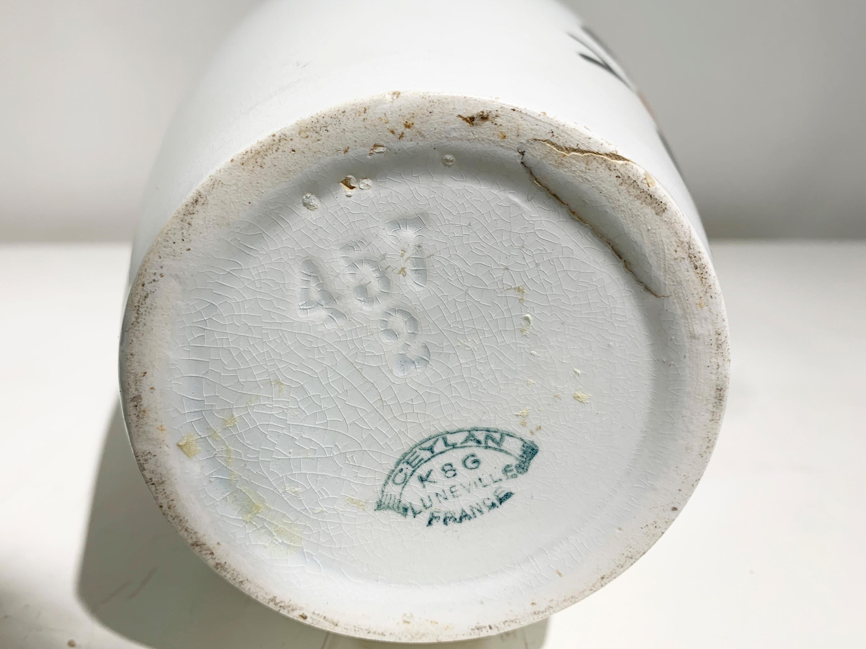 Ceramica Vaso smaltato Art Déco, firmato Keller e Guerin Luneville, Francia in vendita