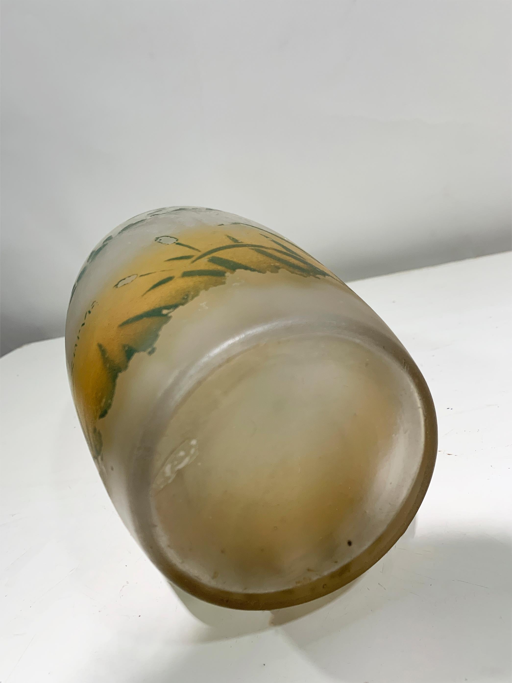 Art Deco Enameled Vase signed 