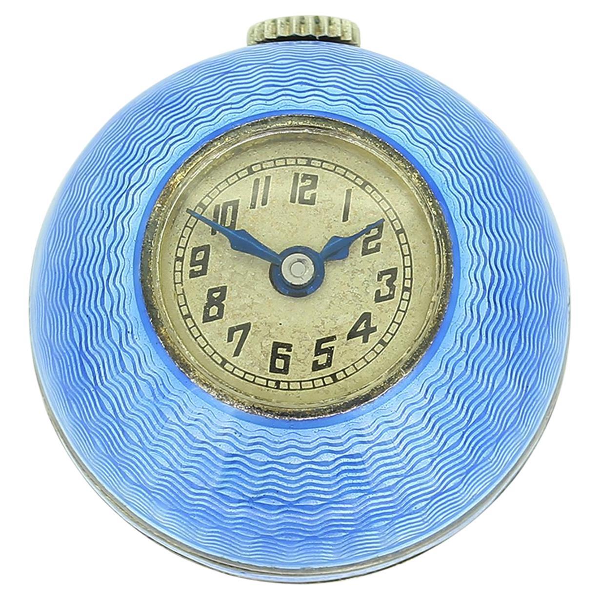 Art Deco Enamelled Watch Fob Pendant