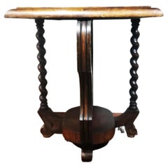 Art Deco  End or Side Table  Barley Twist Legs, 30s