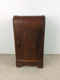 Art Deco End Table with Waterfall Top