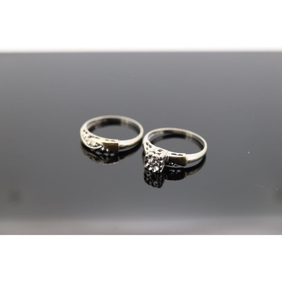 Art Decó Anillo de compromiso de boda con diamantes. Boda vintage años 30 o 40 en venta 2