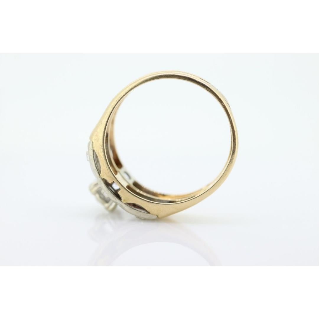 Art Deco Engagement Wedding Diamond Ring Set. Wedding Vintage des années 1930 ou 1940 en vente 4