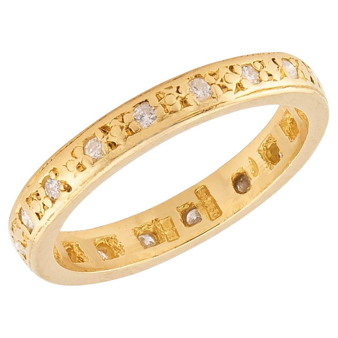 Bracelet éternel Art déco anglais en diamant 18k