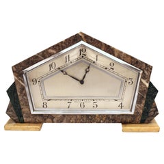 Art Deco English Mantle Clock, 8 Day, Serviced, circa 1930