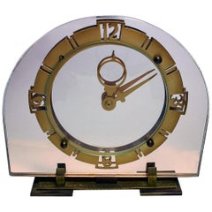 Art Deco English Mirror Mantle Clock