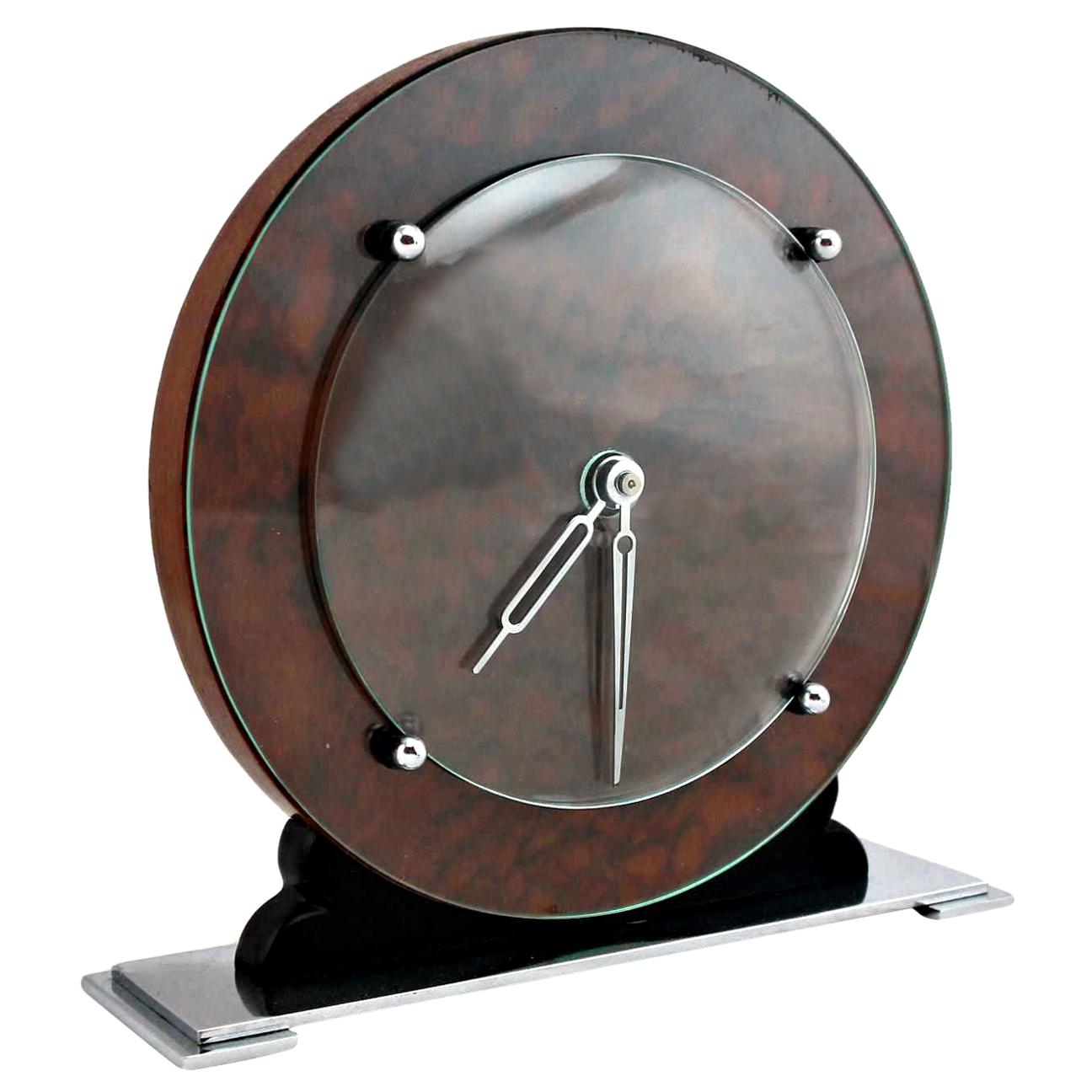 Art Deco English Original 1930s Modernist Clock