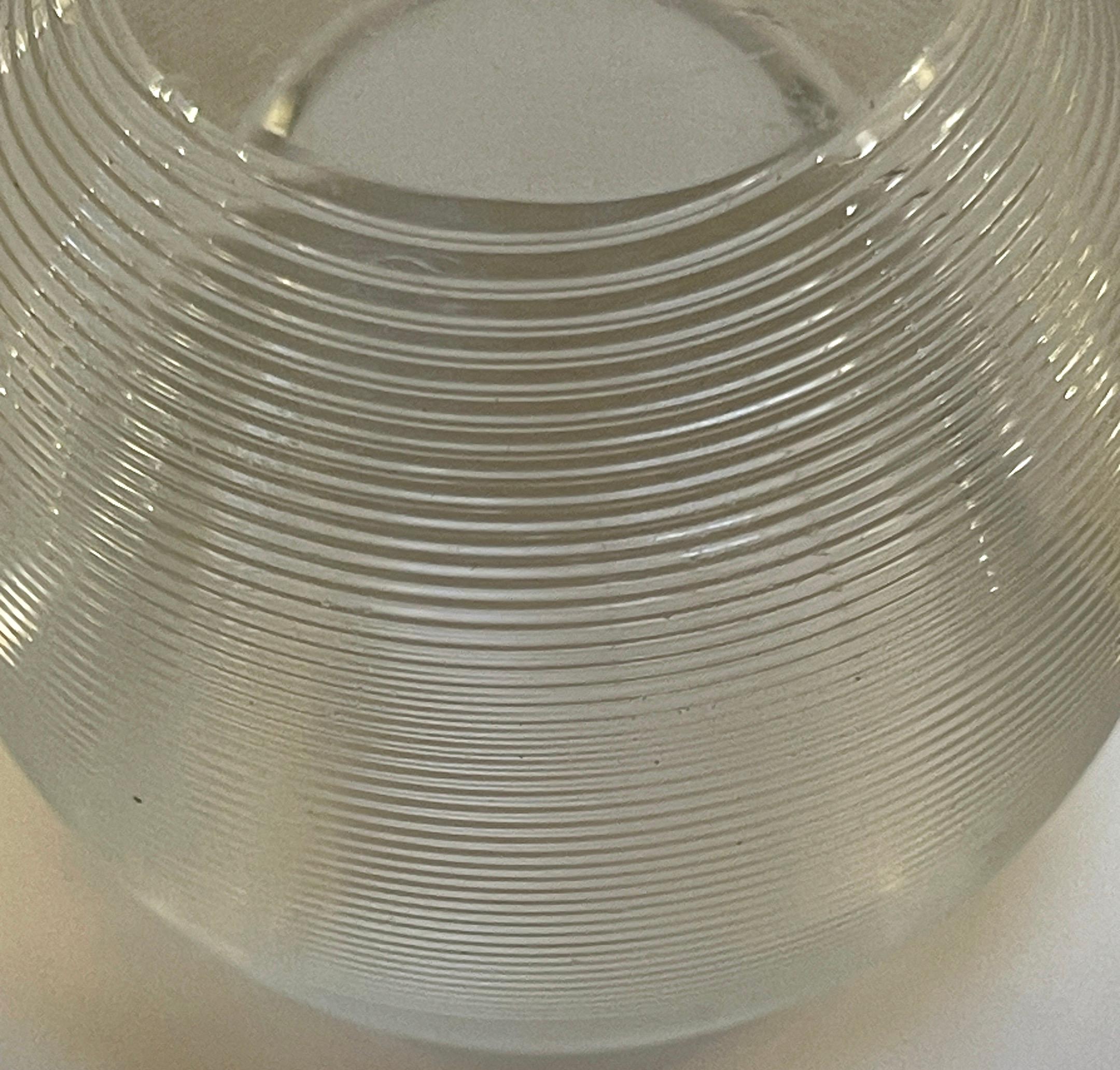 Art Deco English Ribbed Crystal Ribbed Matchstrike For Sale 6