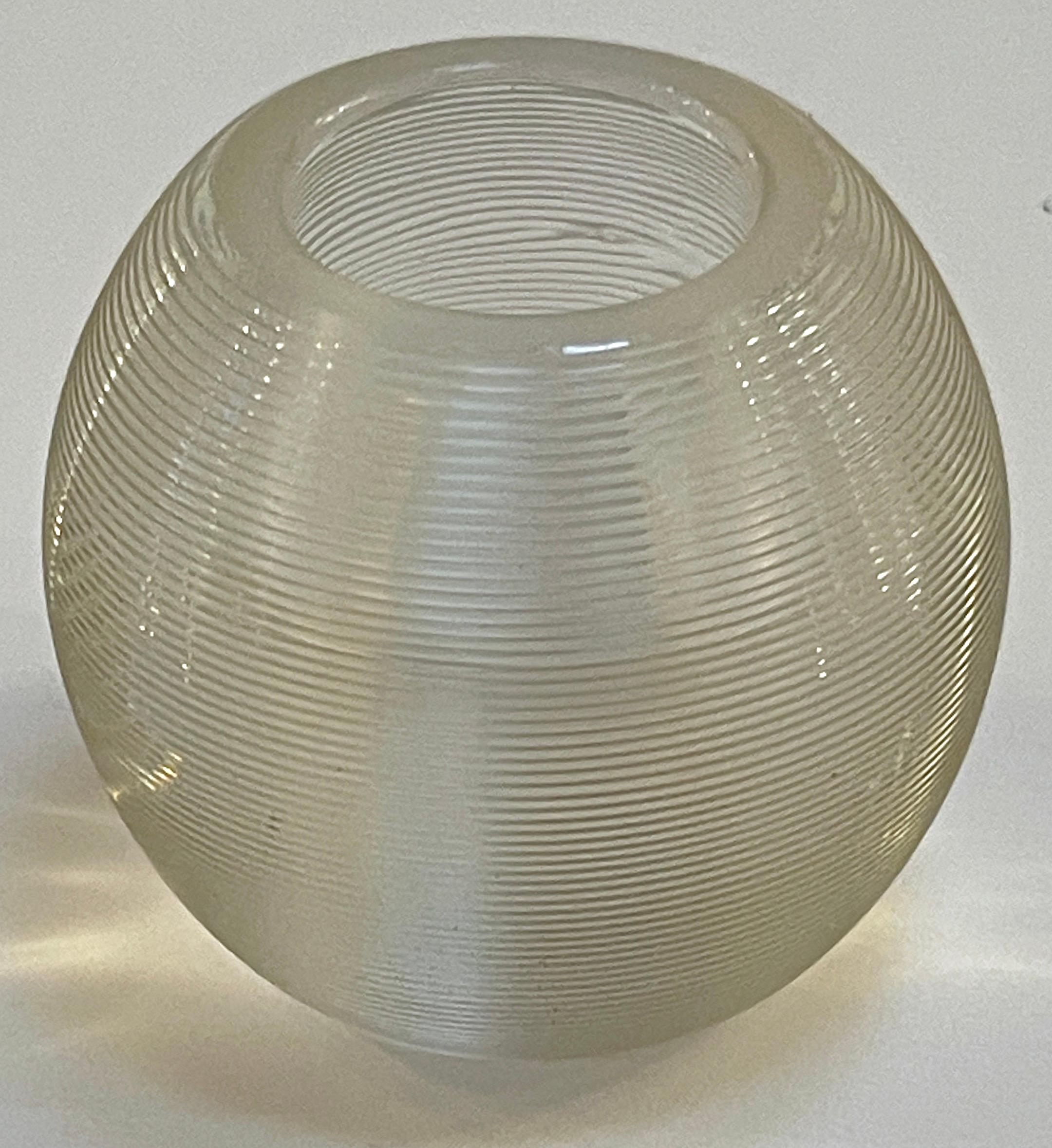 Art Deco English Ribbed Crystal Ribbed Matchstrike For Sale 3