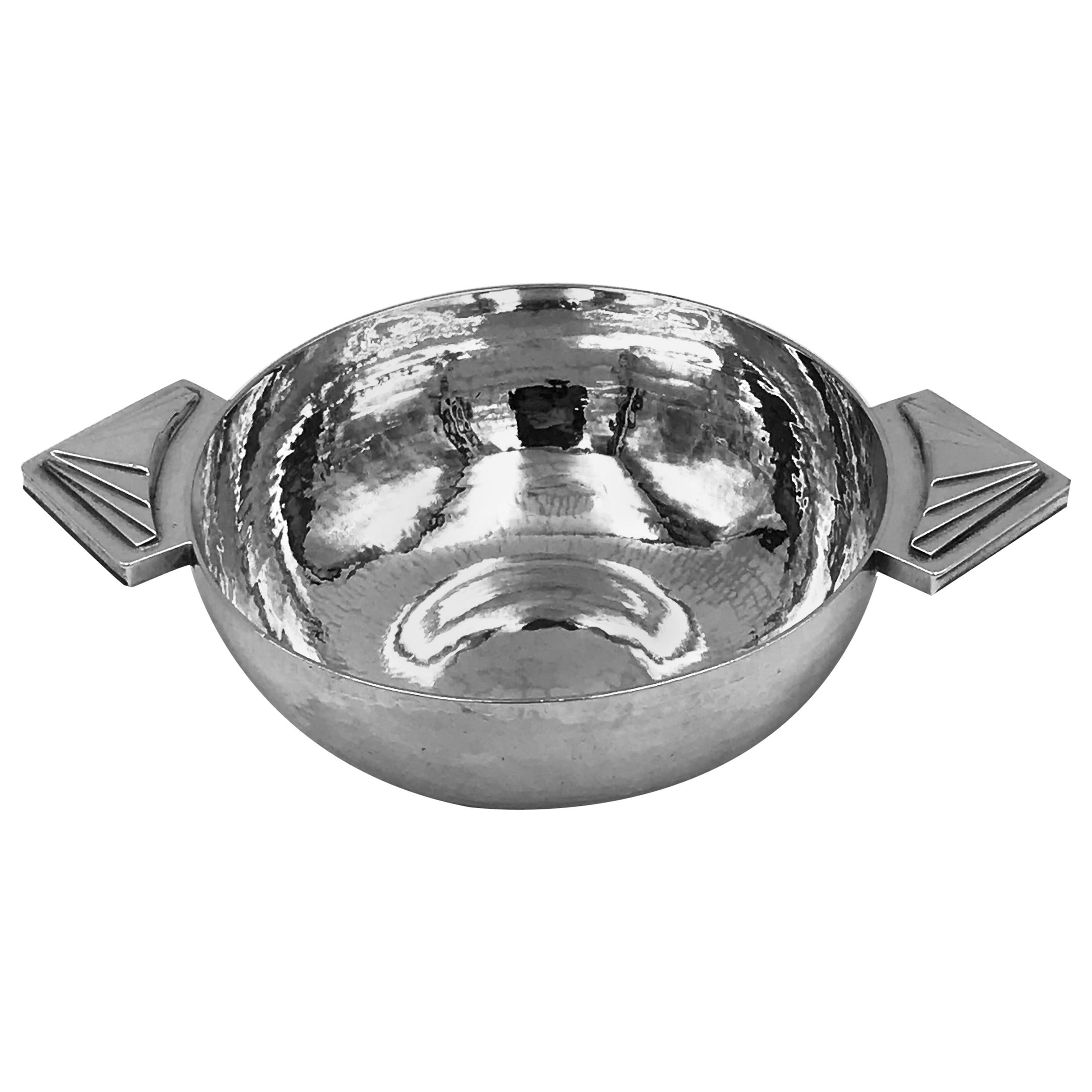 Art Deco English Silver Bowl For Sale
