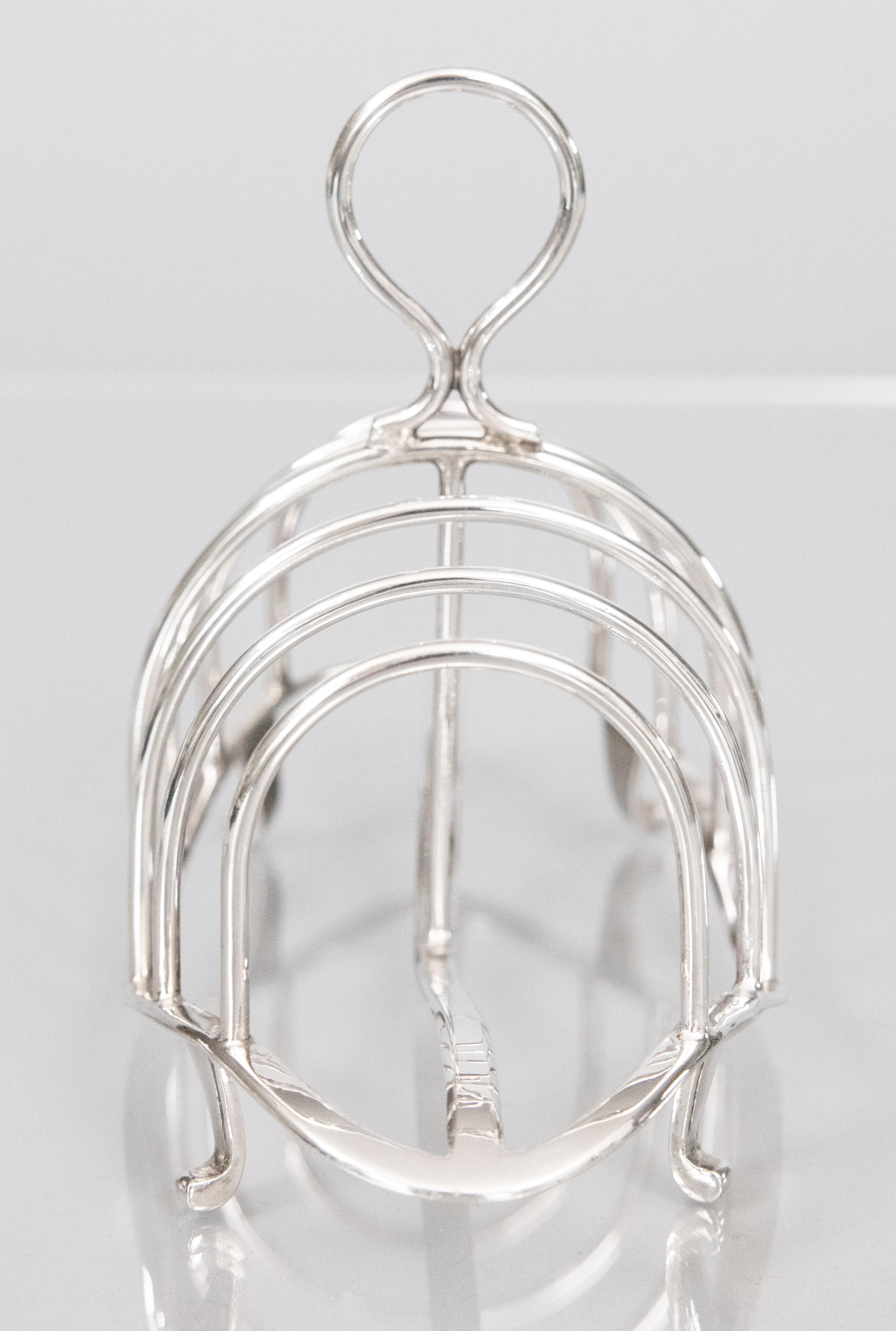 Inglese Portapane in argento Art Deco inglese in vendita