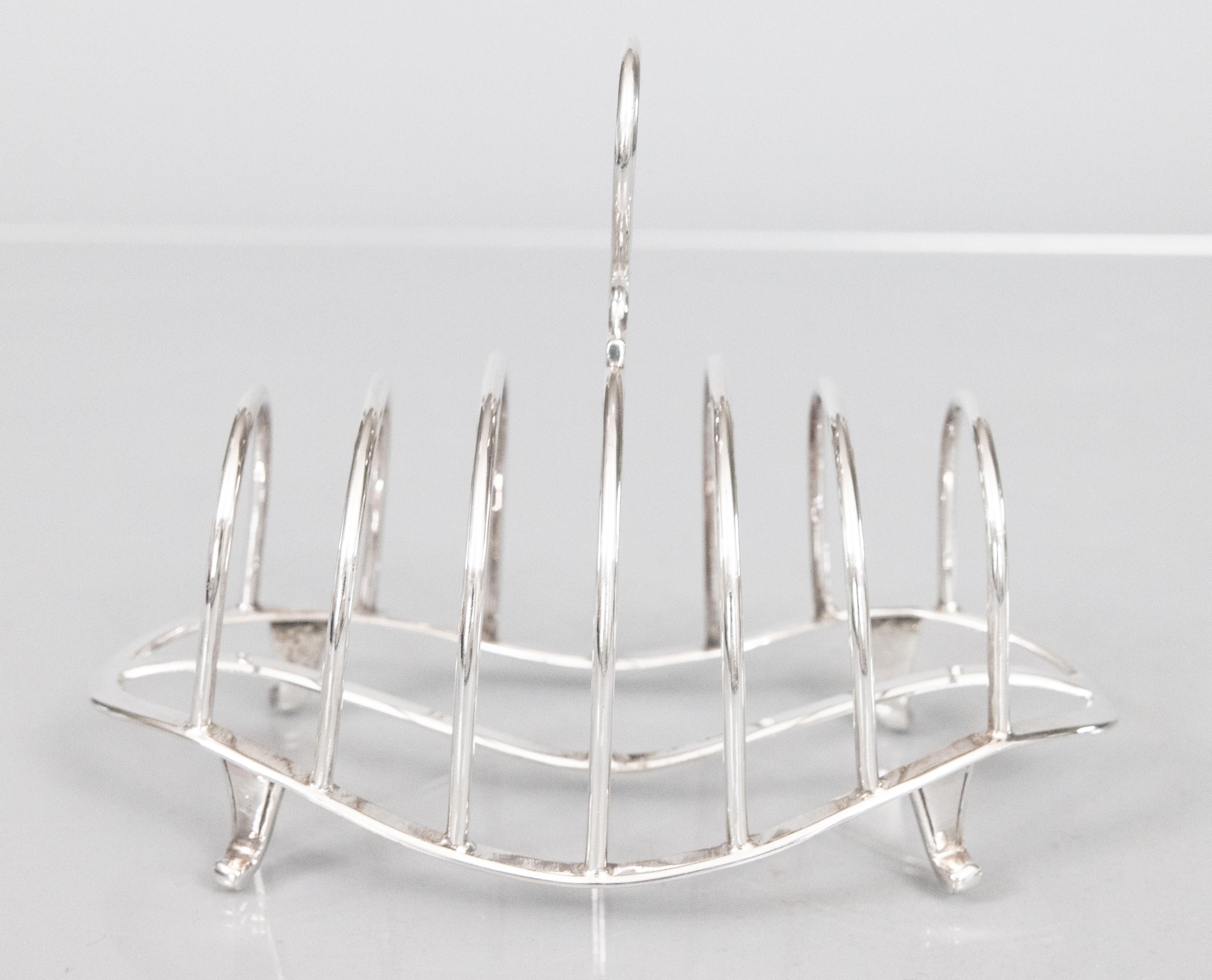 Portapane in argento Art Deco inglese In condizioni buone in vendita a Pearland, TX