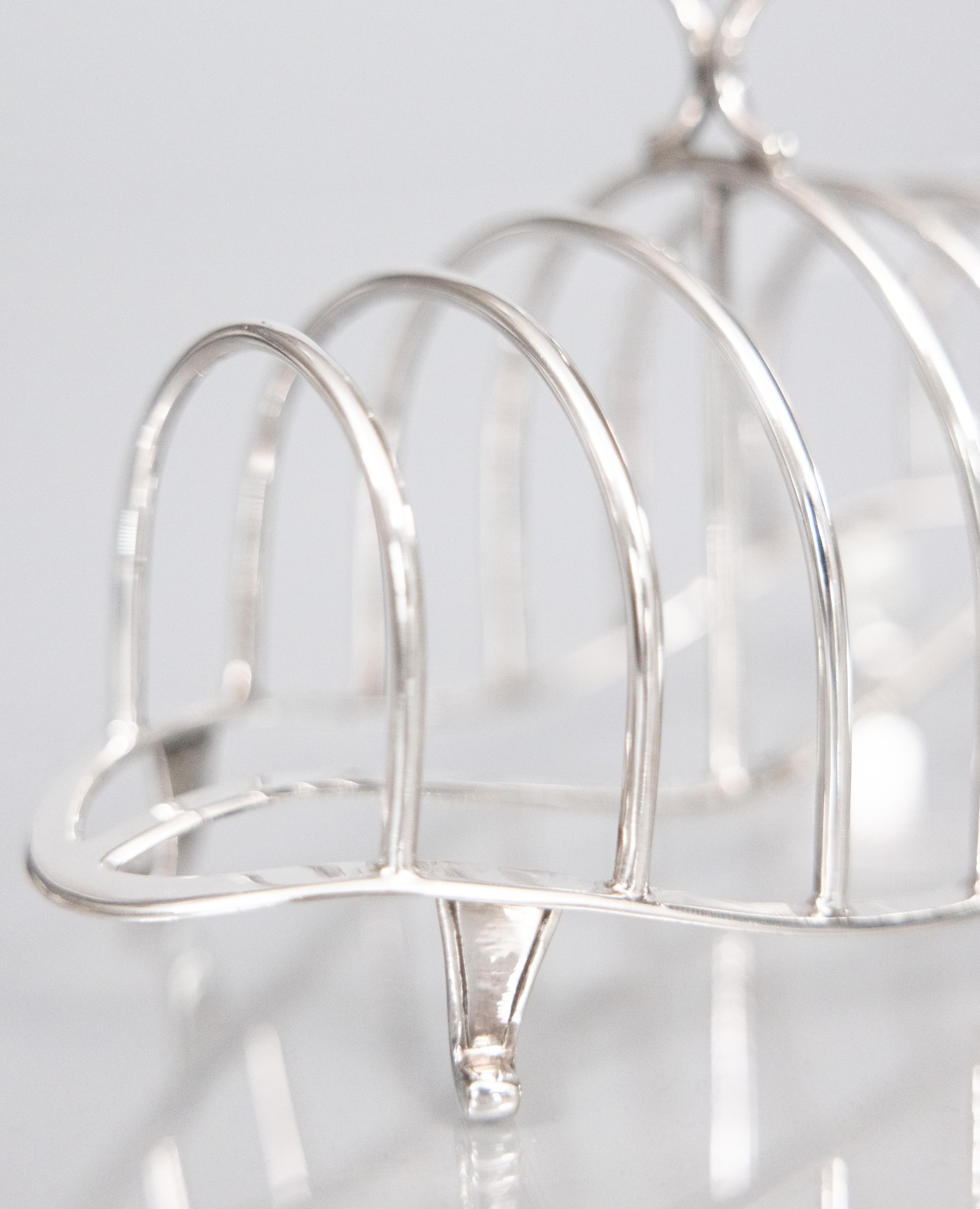 Portapane in argento Art Deco inglese in vendita 1