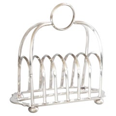 Art Deco English Silver Plate Toast Rack