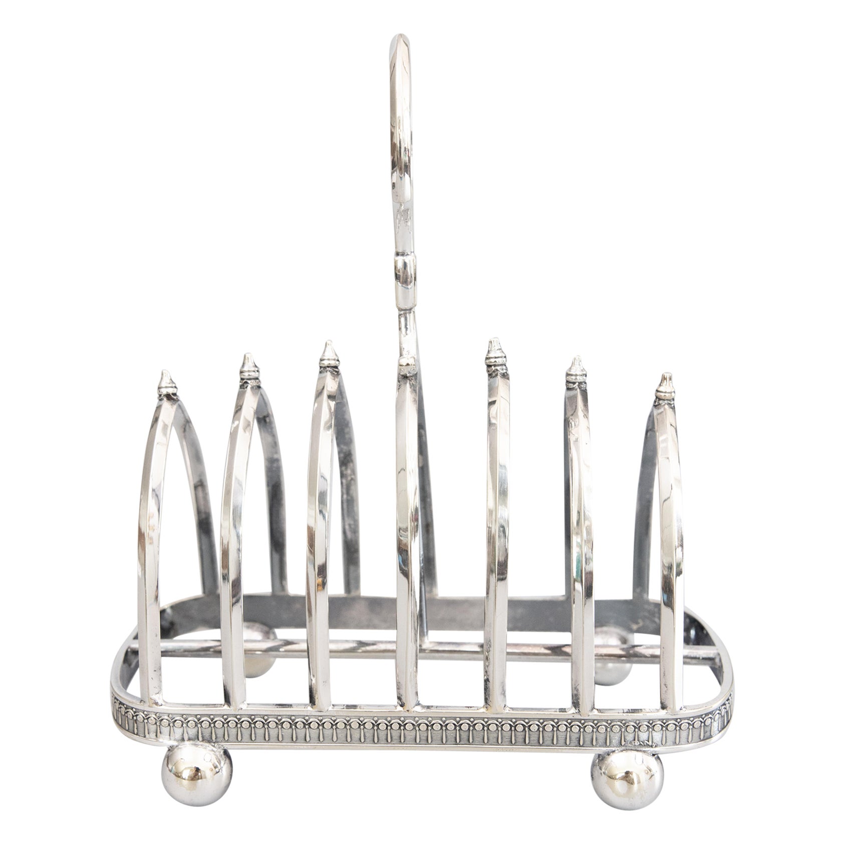 Art Deco English Silver Plate Toast Rack Letter Holder