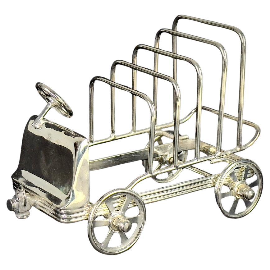 Antique Golf Toast Rack, Silver Plate at 1stDibs