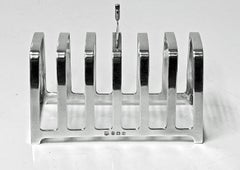 Art Deco English Sterling Silver Toast Letter Rack Birmingham 1937 W. Neale