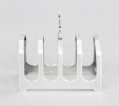 Art Deco English Sterling Silver Toast Rack