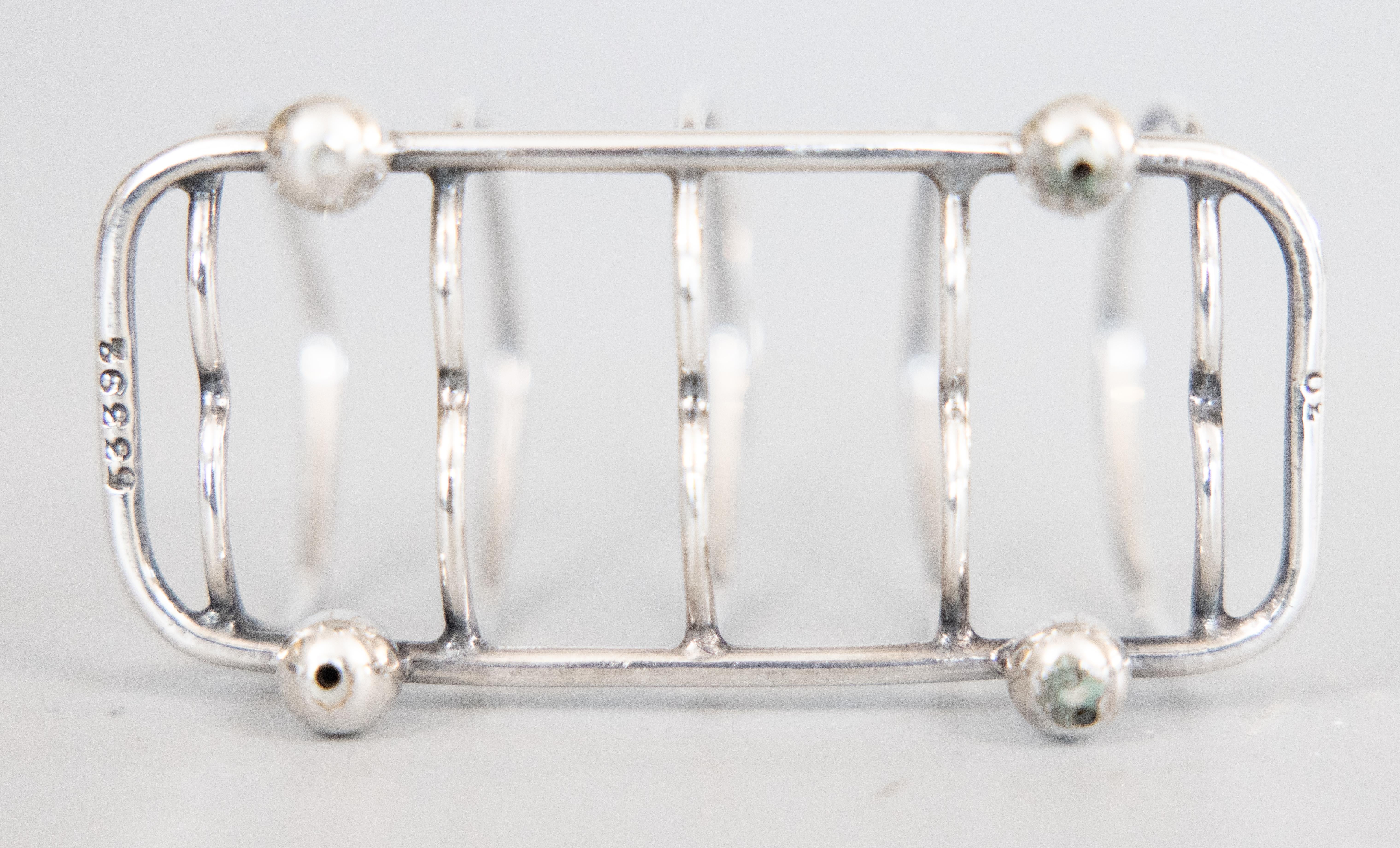 Art Deco English Sterling Silver Toast Rack 2