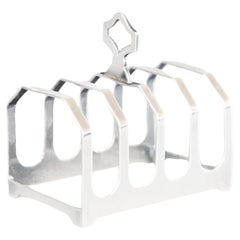 Art Deco English Sterling Silver Toast Rack